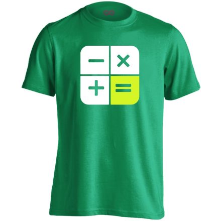 Számítok Rád matektanáros férfi póló (zöld)