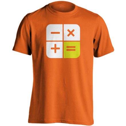 Számítok Rád matektanáros férfi póló (narancssárga)
