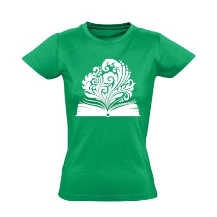 SzóVirág tanáros női póló (zöld)