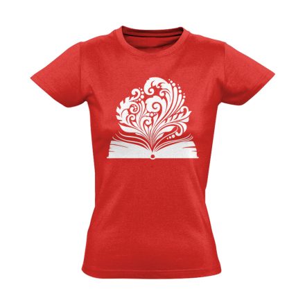 SzóVirág tanáros női póló (piros)