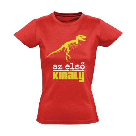 Az Első Rex tanáros női póló (piros)