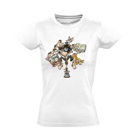 Mi Sem Egyszerűbb Ennél? tanáros női póló (fehér)