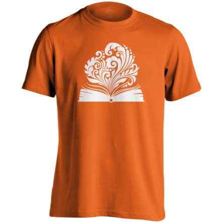 SzóVirág tanáros férfi póló (narancssárga)