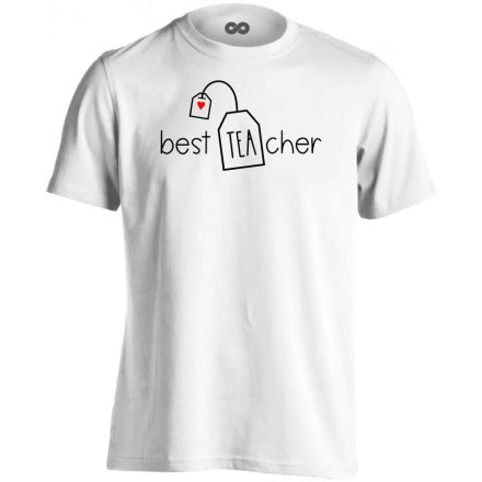 Best TEAcher tanító férfi póló (fehér)