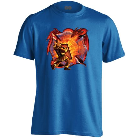 SárkányÖlő tűzoltós férfi póló (kék)
