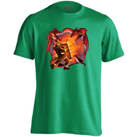 SárkányÖlő tűzoltós férfi póló (zöld)