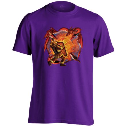 SárkányÖlő tűzoltós férfi póló (lila)