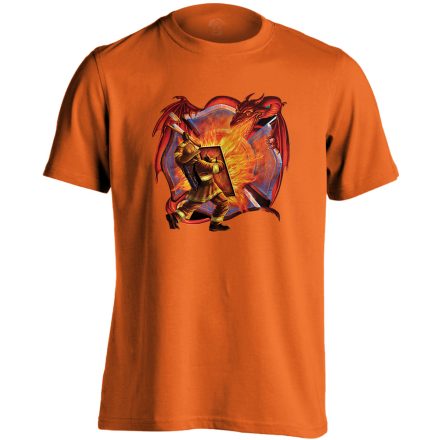SárkányÖlő tűzoltós férfi póló (narancssárga)