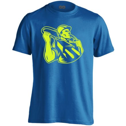 Vállamon a Villa villanyszerelő férfi póló (kék)