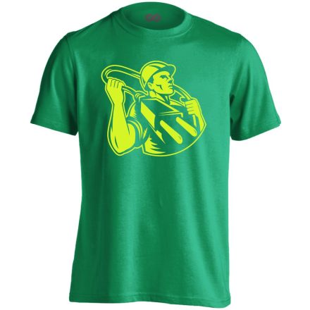 Vállamon a Villa villanyszerelő férfi póló (zöld)