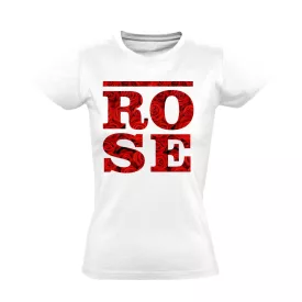 ROSE virágos női póló (fehér)