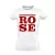 ROSE virágos női póló (fehér)
