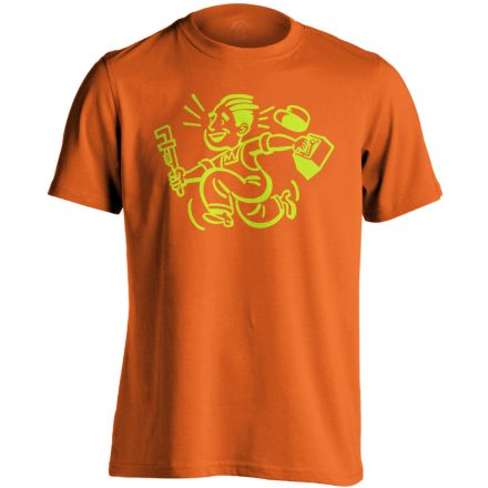 GyorsReagálás víz-gázszerelős férfi póló (narancssárga)