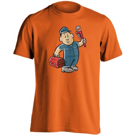 SzerethetőSzerelő víz-gázszerelős férfi póló (narancssárga)