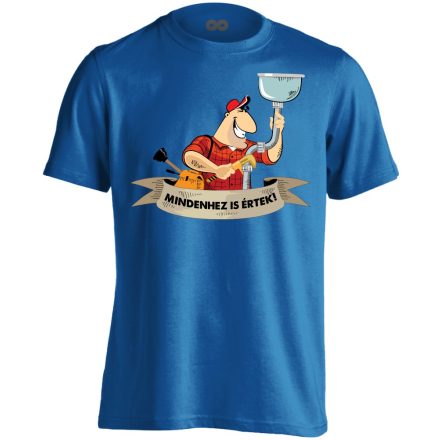 MultiFunkció víz-gázszerelős férfi póló (kék)