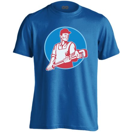CsőfogóMuskéta víz-gázszerelős férfi póló (kék)