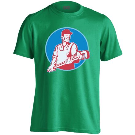 CsőfogóMuskéta víz-gázszerelős férfi póló (zöld)