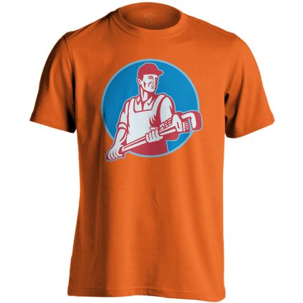 CsőfogóMuskéta víz-gázszerelős férfi póló (narancssárga)