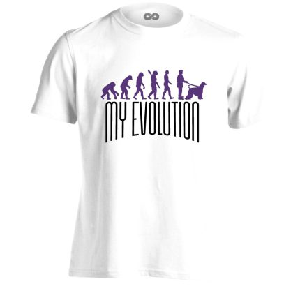 MyEvolution afgán agáros férfi póló (fehér)