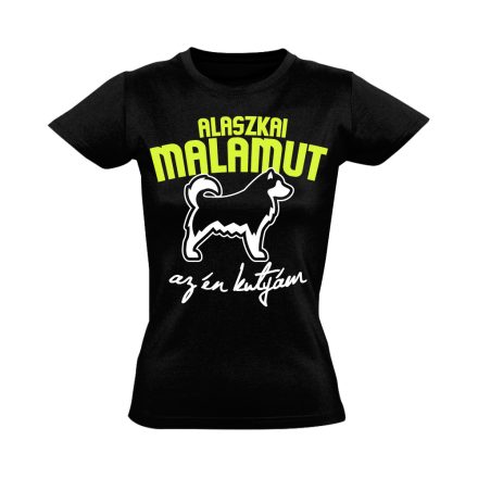 ÉnKutyám alaszkai malamutos női póló (fekete)