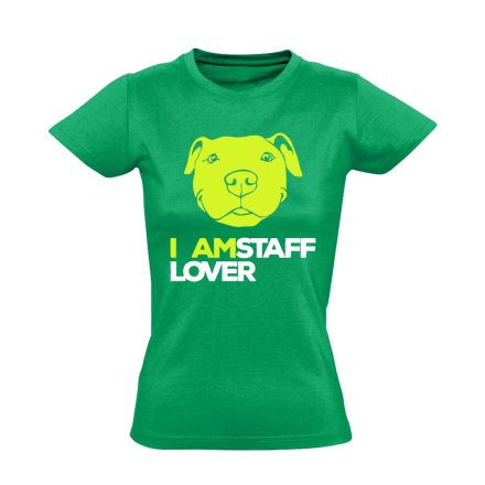 StaffLover amstaffos női póló (zöld)