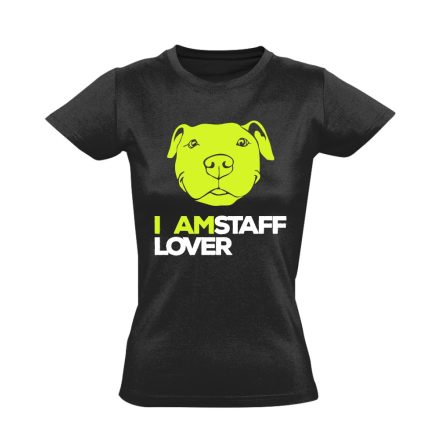 StaffLover amstaffos női póló (fekete)