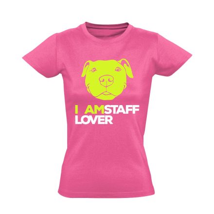 StaffLover amstaffos női póló (rózsaszín)