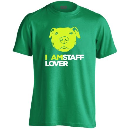 StaffLover amstaffos férfi póló (zöld)