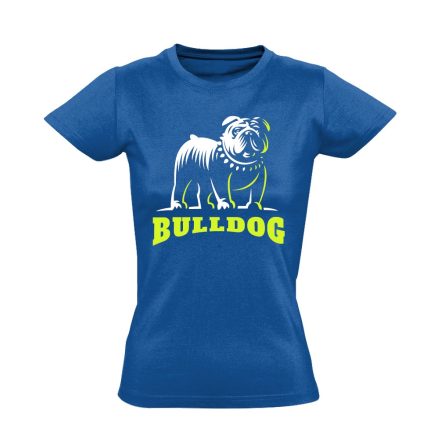 MasszívTest angol bulldogos női póló (kék)