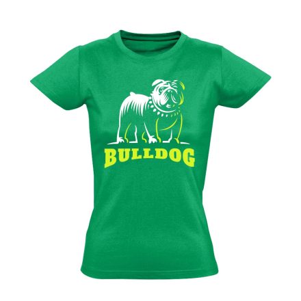 MasszívTest angol bulldogos női póló (zöld)