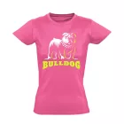 MasszívTest angol bulldogos női póló (rózsaszín)