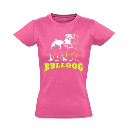 MasszívTest angol bulldogos női póló (rózsaszín)