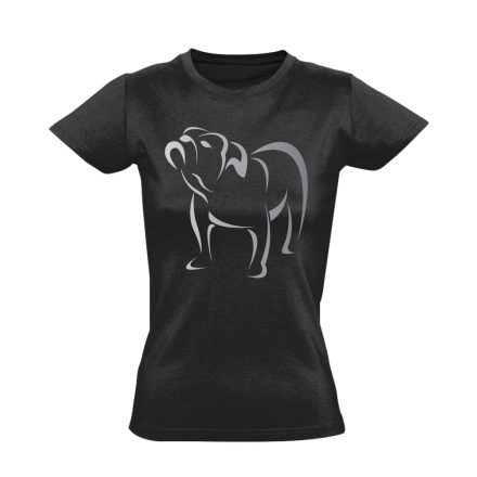 TömpeSzimat angol bulldogos női póló (fekete)