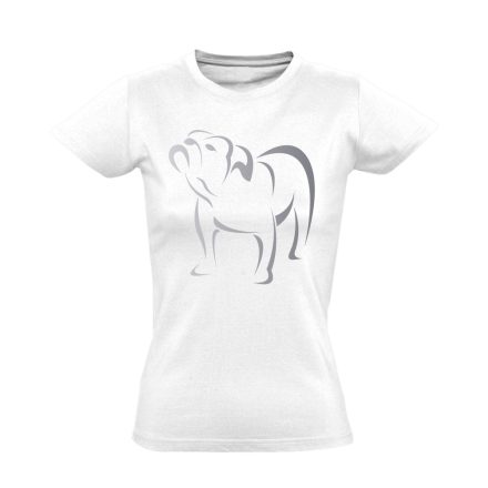 TömpeSzimat angol bulldogos női póló (fehér)