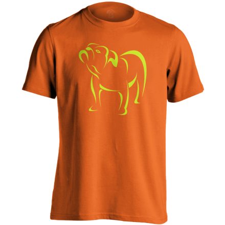 TömpeSzimat angol bulldogos férfi póló (narancssárga)