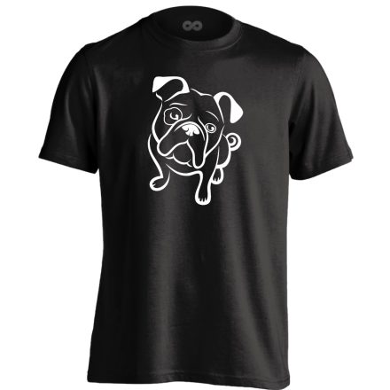 BúsPofi angol bulldogos férfi póló (fekete)