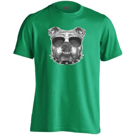 SzelídSzolid angol bulldogos férfi póló (zöld)