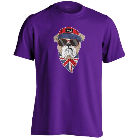 Vuff! angol bulldogos férfi póló (lila)