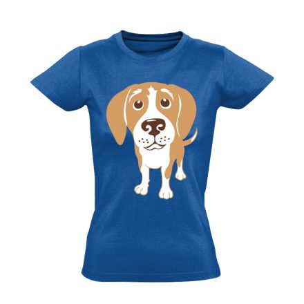 GombSzem beagle-ös női póló (kék)