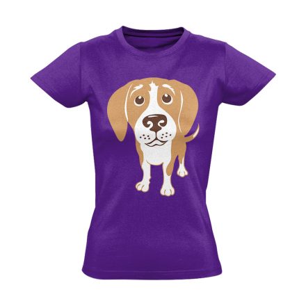 GombSzem beagle-ös női póló (lila)