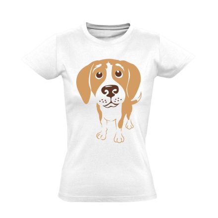 GombSzem beagle-ös női póló (fehér)