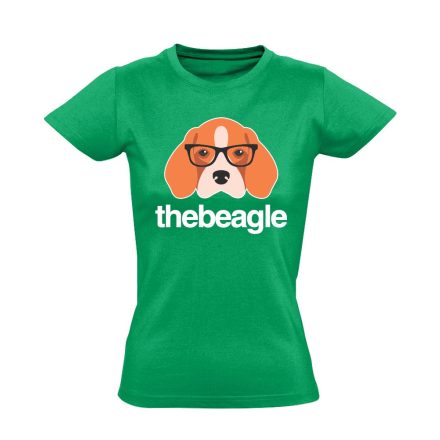 KeretesEb beagle-ös női póló (zöld)