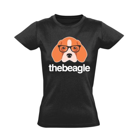 KeretesEb beagle-ös női póló (fekete)