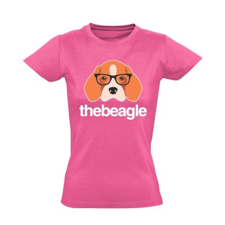 KeretesEb beagle-ös női póló (rózsaszín)