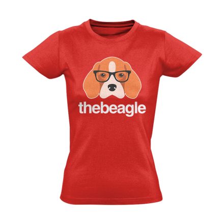 KeretesEb beagle-ös női póló (piros)