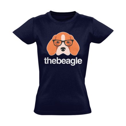 KeretesEb beagle-ös női póló (tengerészkék)