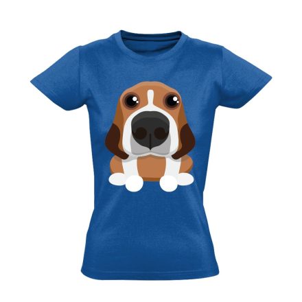 Zukker beagle-ös női póló (kék)