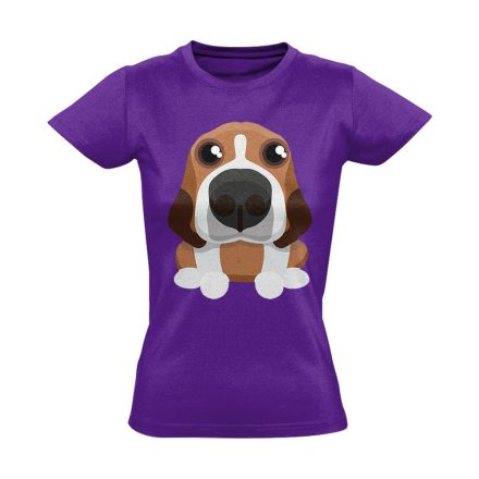 Zukker beagle-ös női póló (lila)