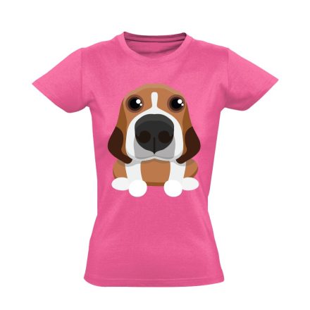 Zukker beagle-ös női póló (rózsaszín)