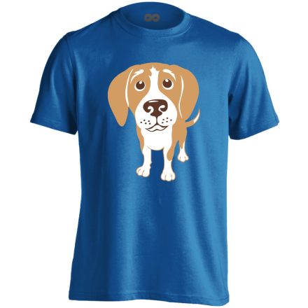 GombSzem beagle-ös férfi póló (kék)